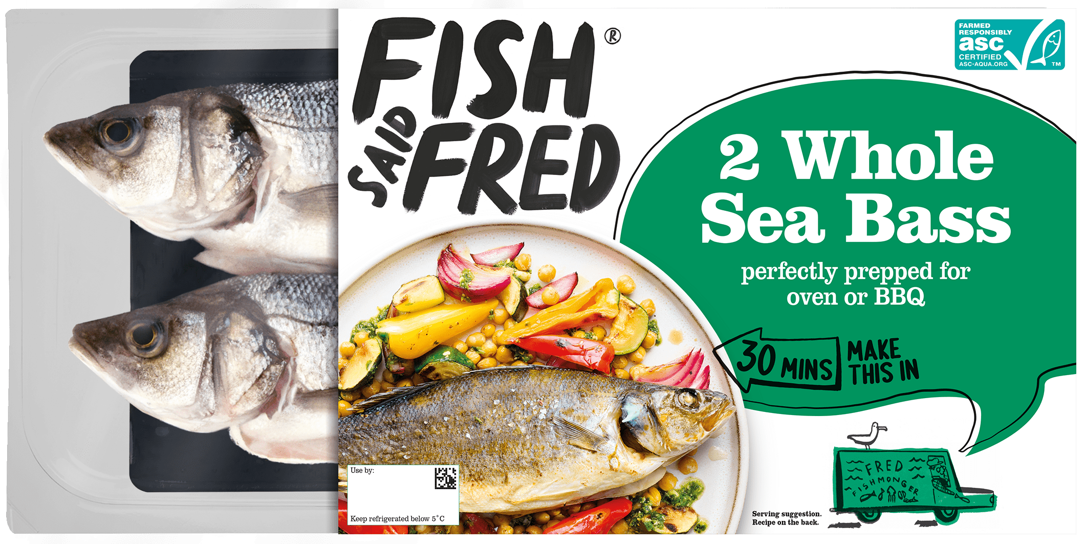 Whole Sea Bass Fish Said Fred